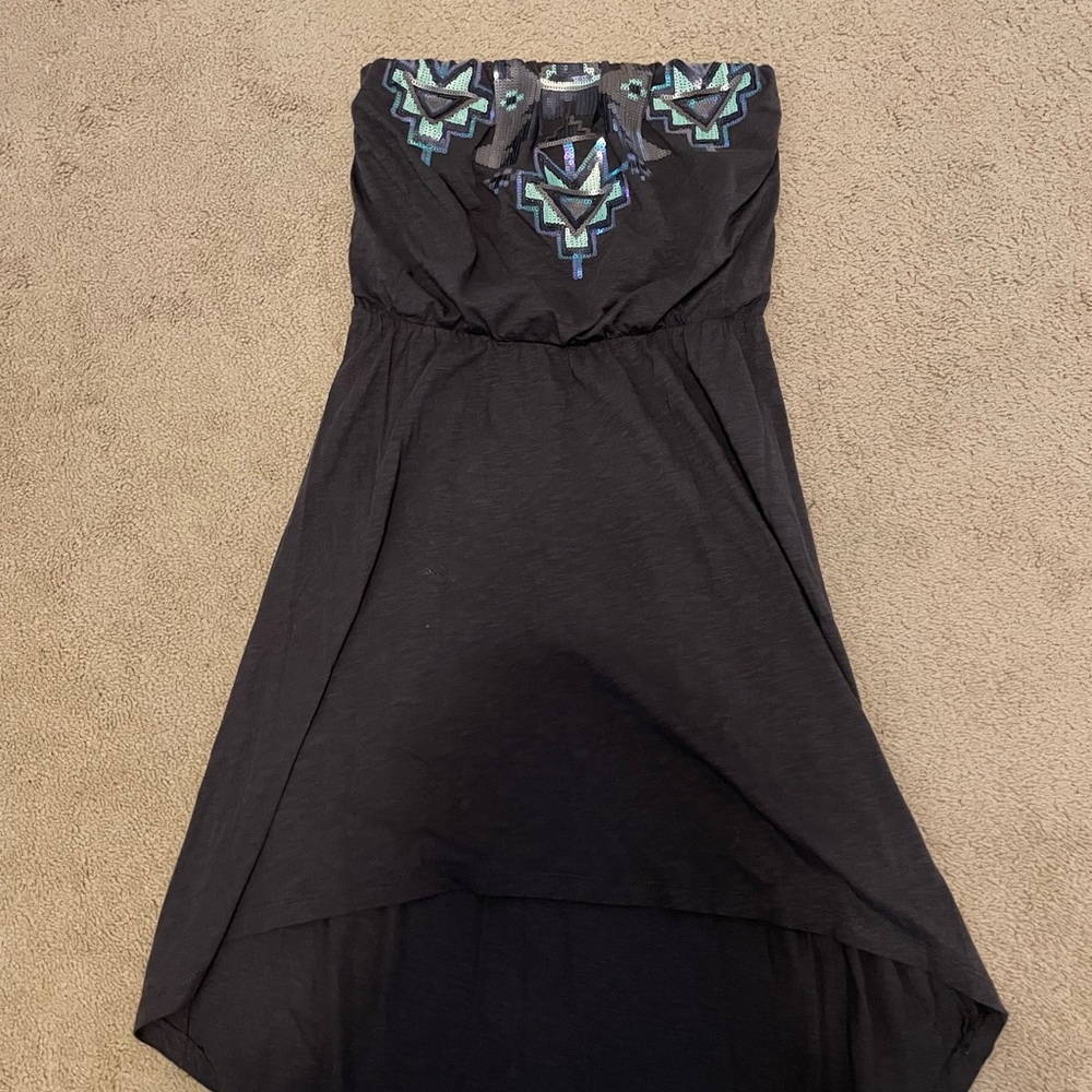 High/Low strapless dress